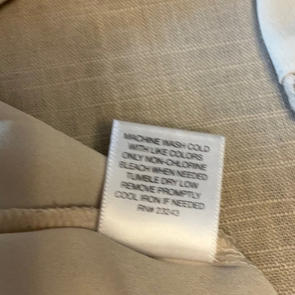 New York & Company Cream Blouse with Lace Accents - Picture 11 of 11